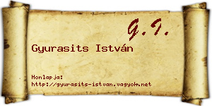 Gyurasits István névjegykártya