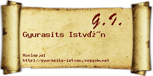 Gyurasits István névjegykártya