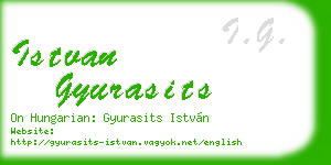 istvan gyurasits business card